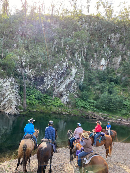 AFA Members near a deep waterhole on the Deua River